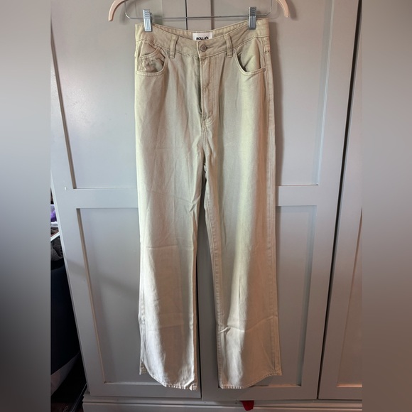 ROLLA'S Heidi loose straight high rise Cream Denim - Picture 1 of 5